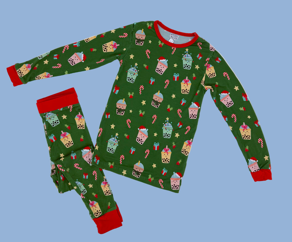 'Teas the Season Bamboo Kids 2 Piece Sleep Set