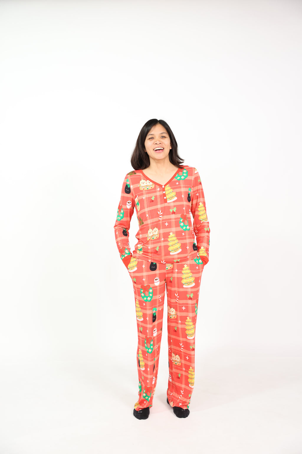 PRE-ORDER ONLY: Jingle Baos Bamboo Womens 2 Piece Sleep Set