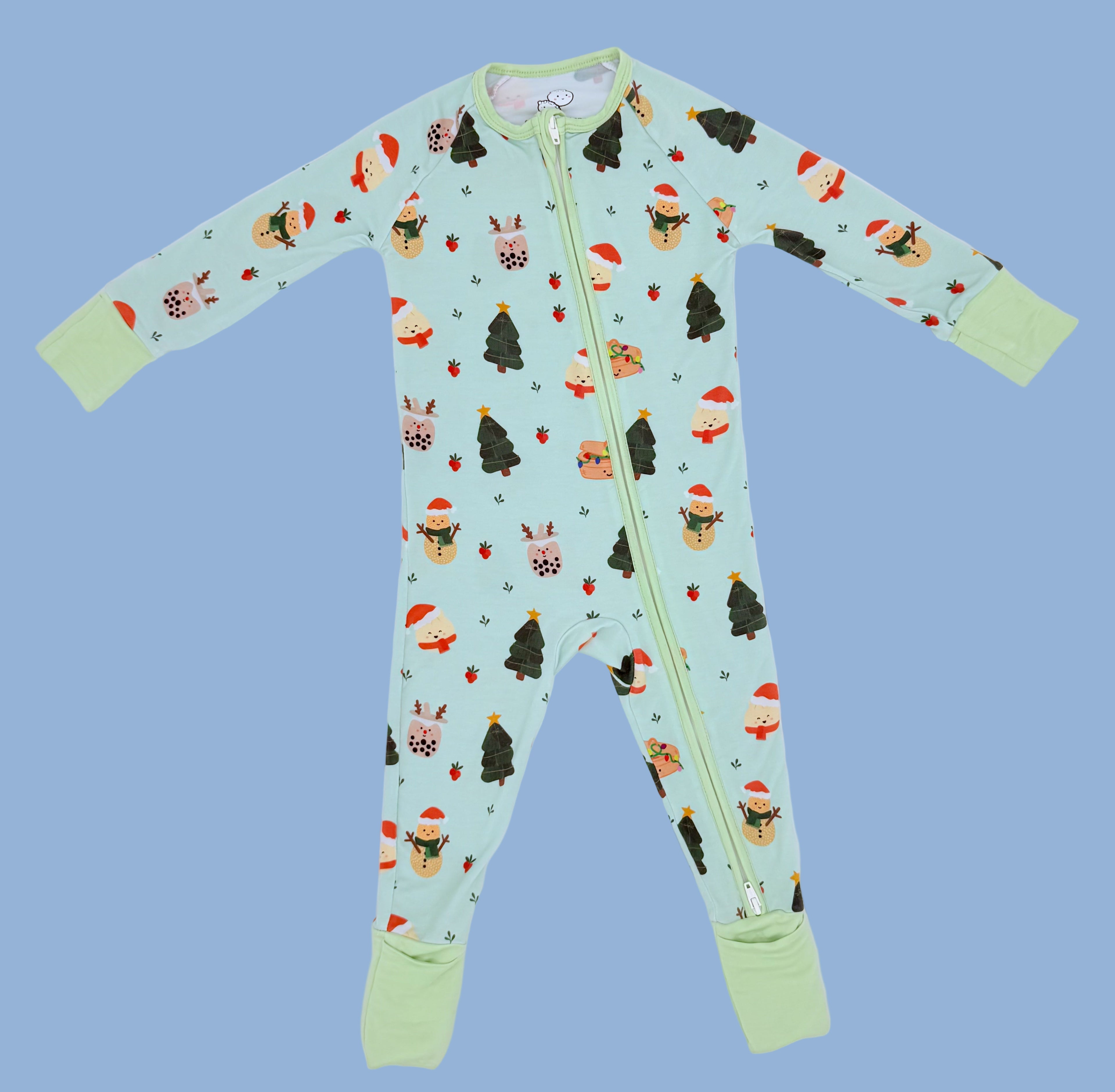 Seasons Eatings Bamboo Two-Way Zippy Pajamas