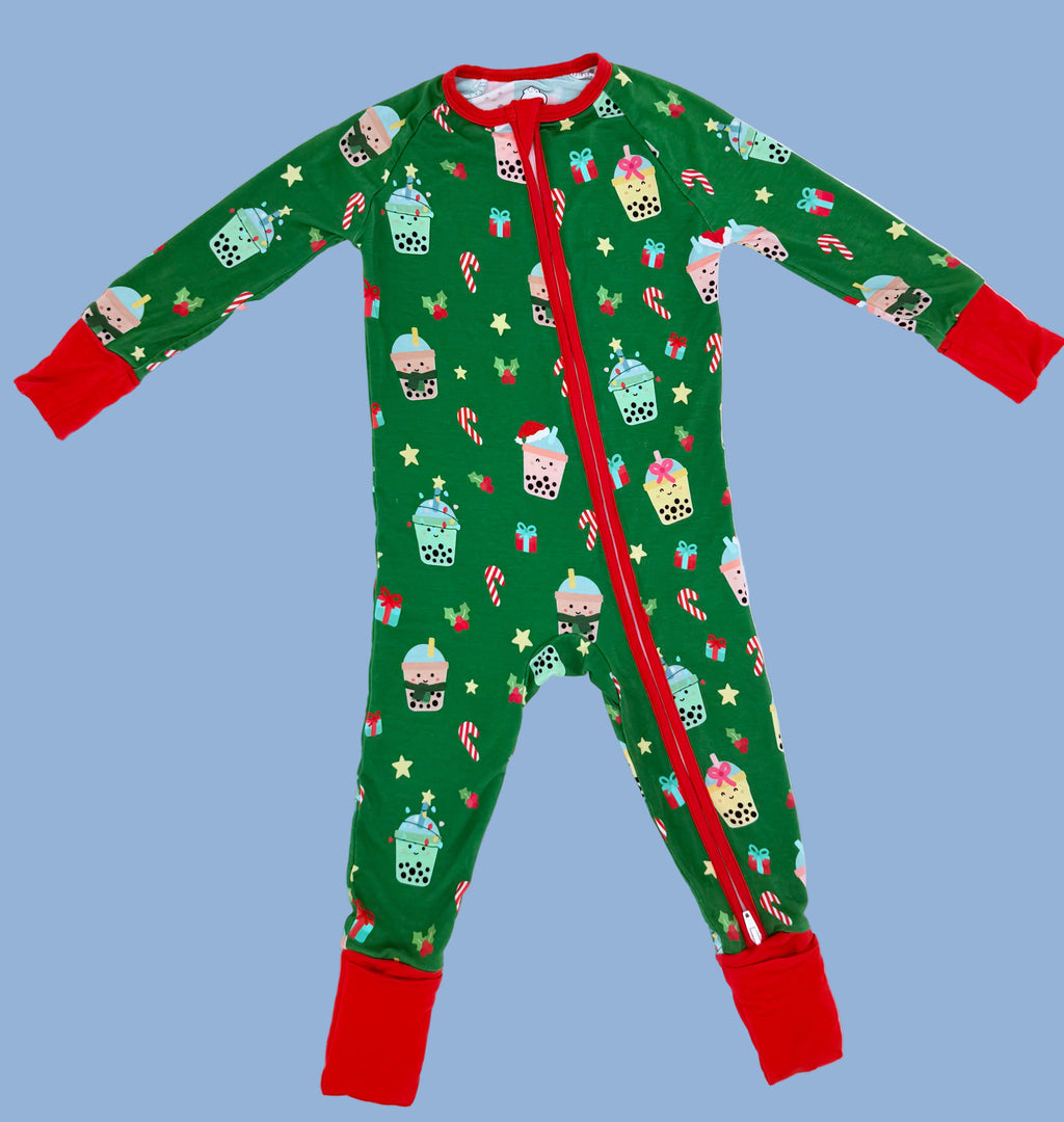 'Teas the Season Bamboo Two-Way Zippy Pajama