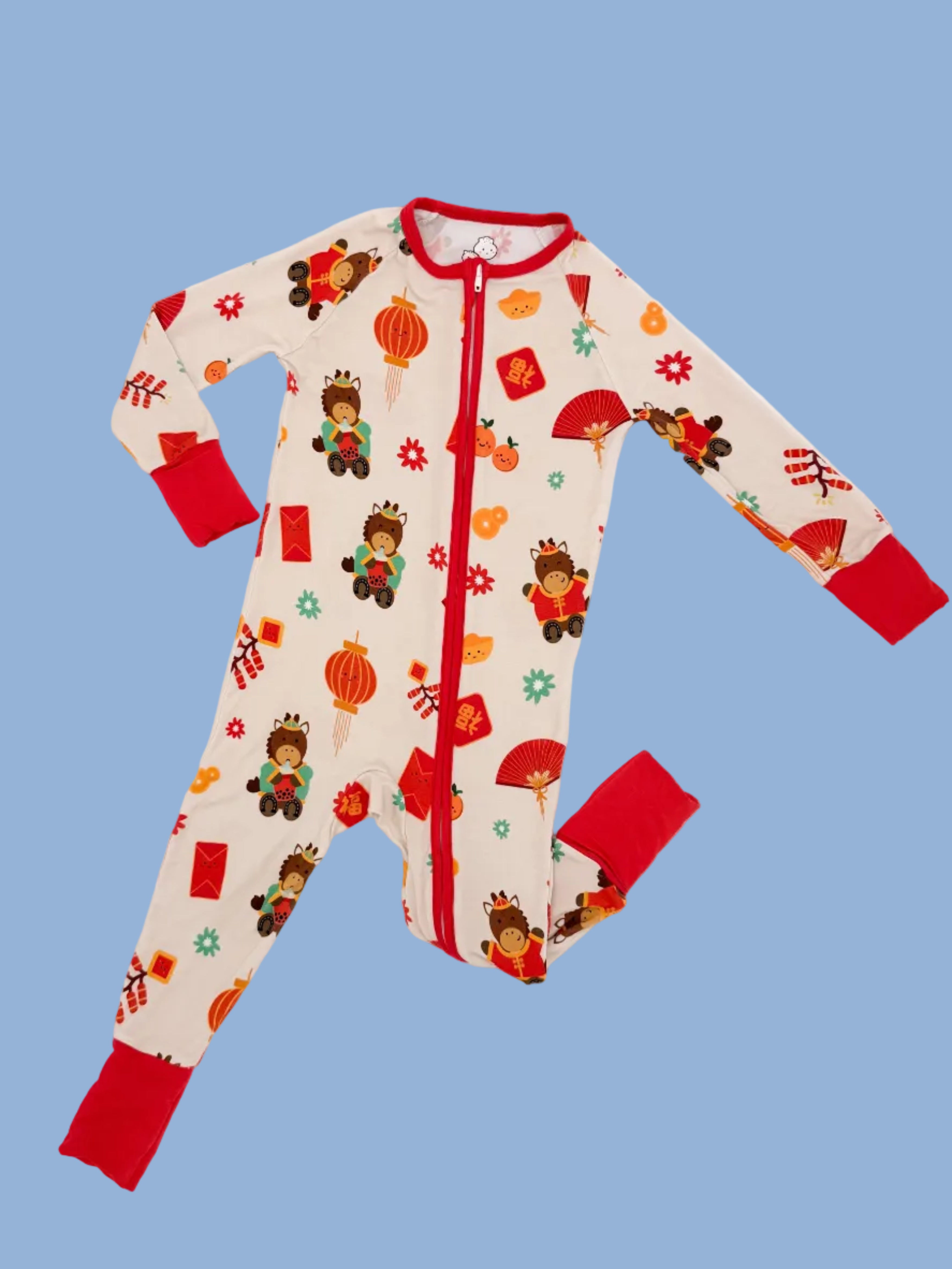 Lucky Horse Bamboo Two-Way Zippy Pajama