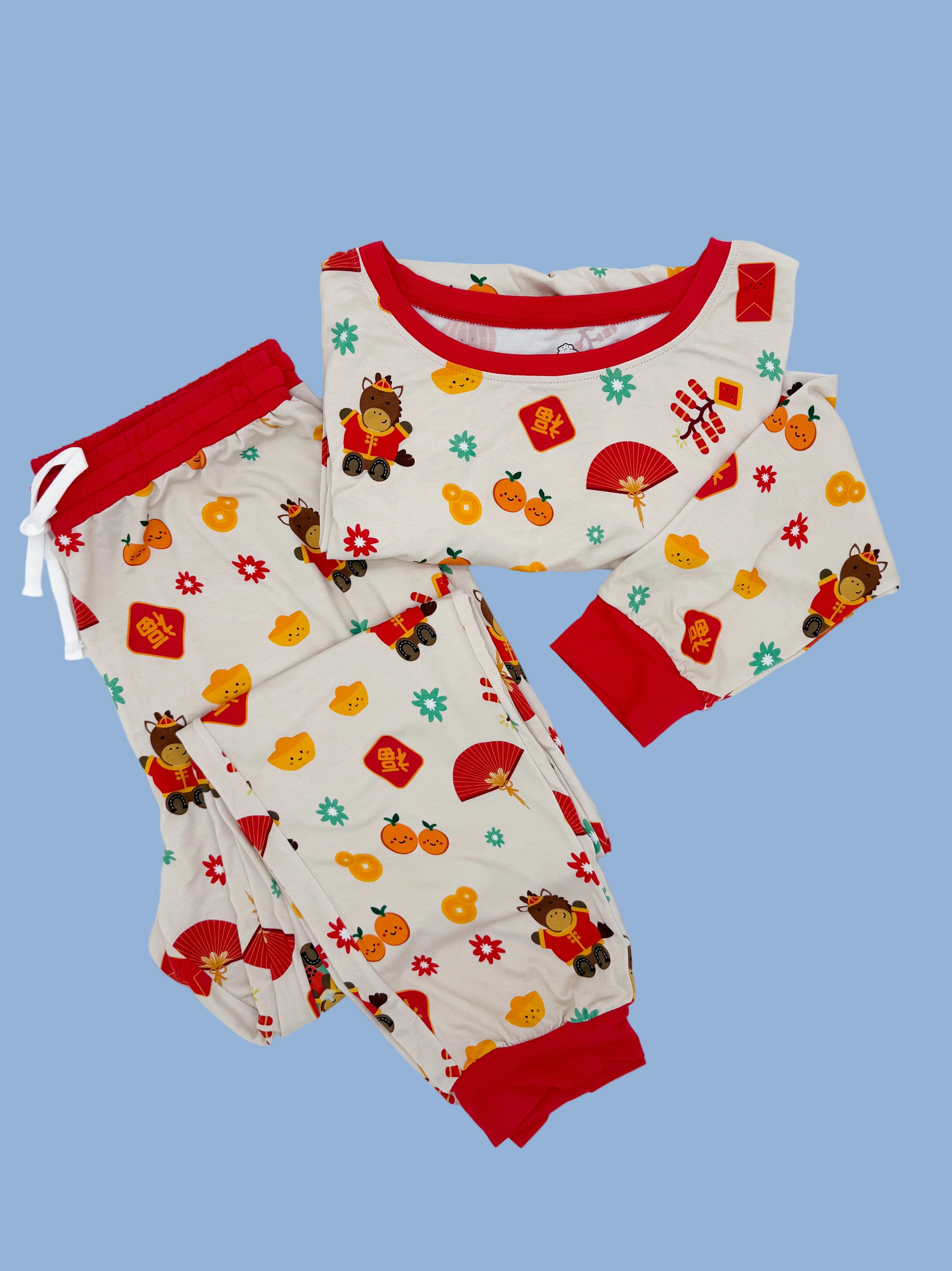 Lucky Horse Bamboo Womens 2 Piece Sleep Set