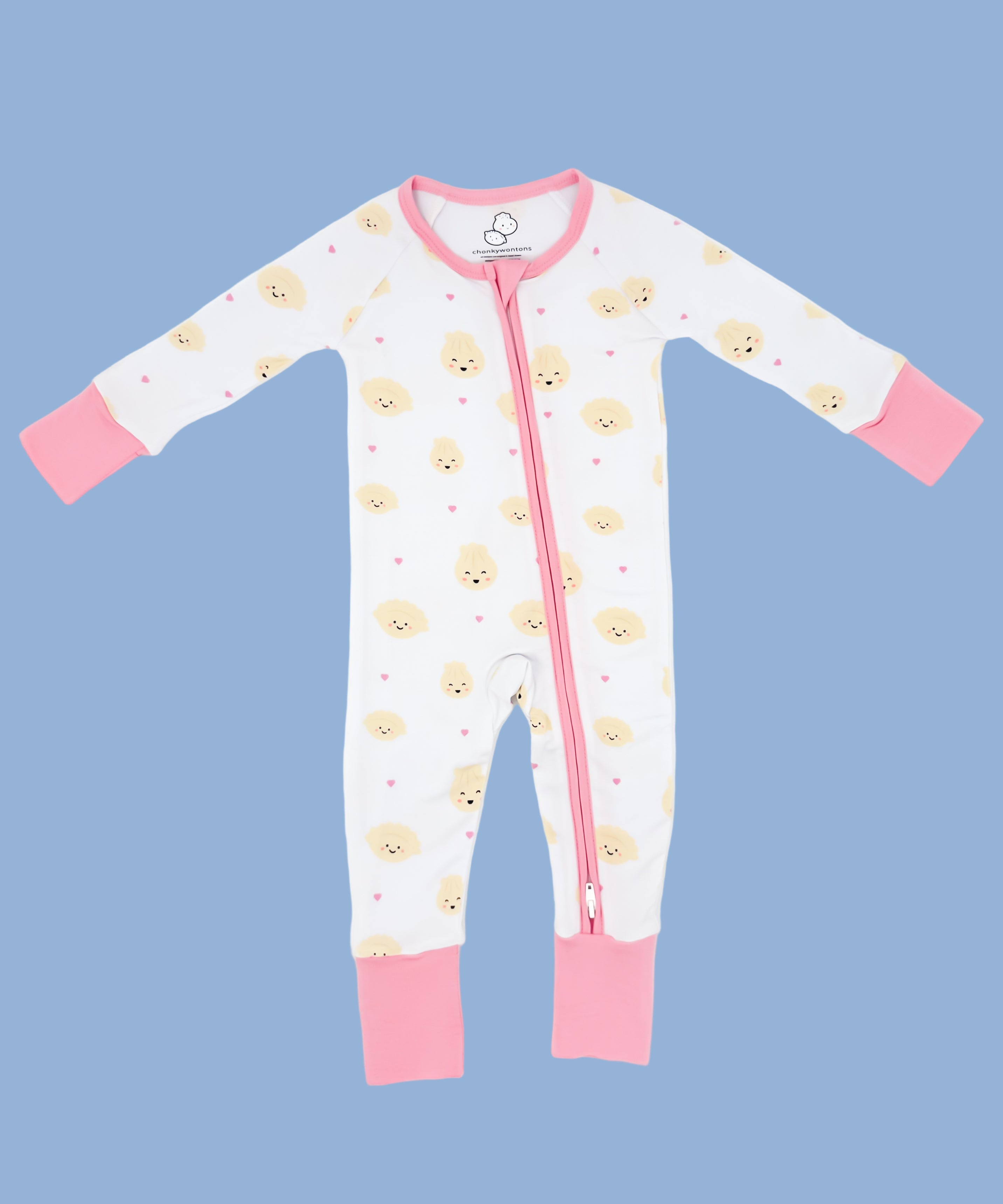 Cozy Dumpling Bamboo Two-Way Zippy Pajama - Pink
