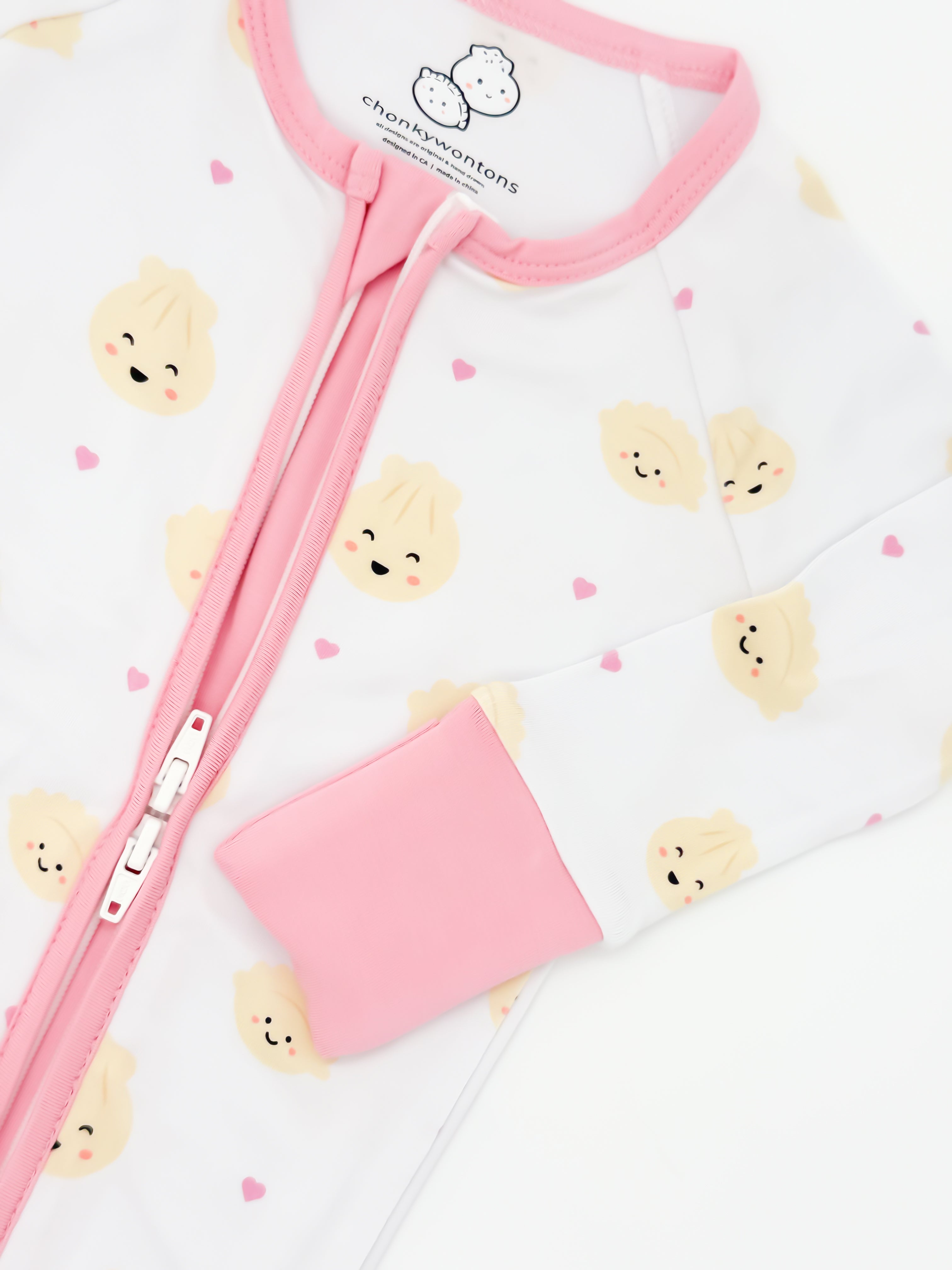 Cozy Dumpling Bamboo Two-Way Zippy Pajama - Pink