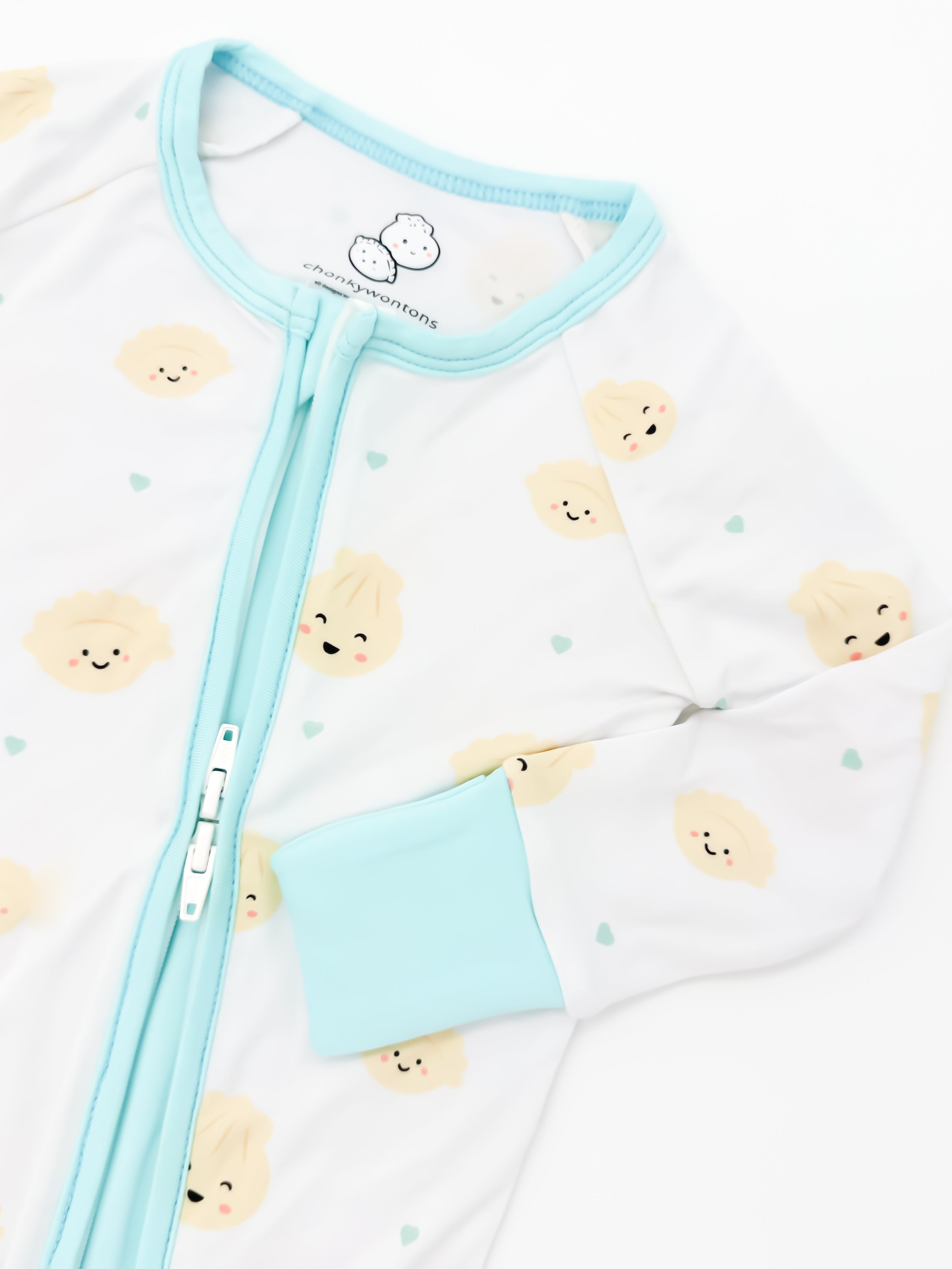 Cozy Dumpling Bamboo Two-Way Zippy Pajama - Blue