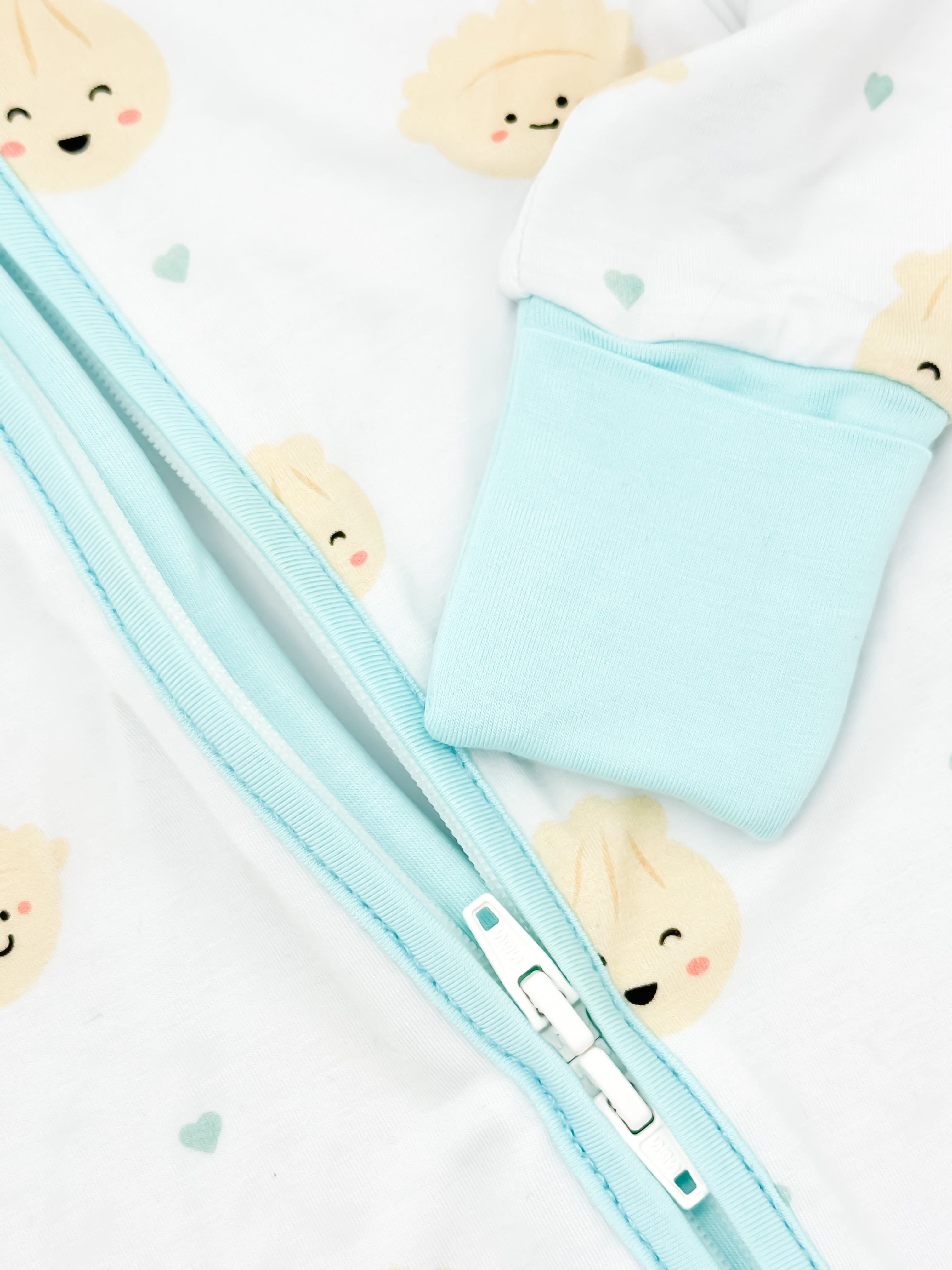 Cozy Dumpling Bamboo Two-Way Zippy Pajama - Blue