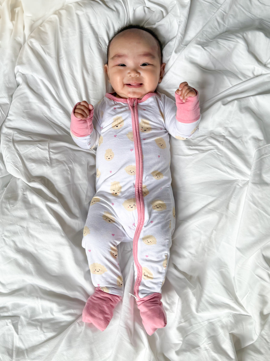 Cozy Dumpling Bamboo Two-Way Zippy Pajama - Pink