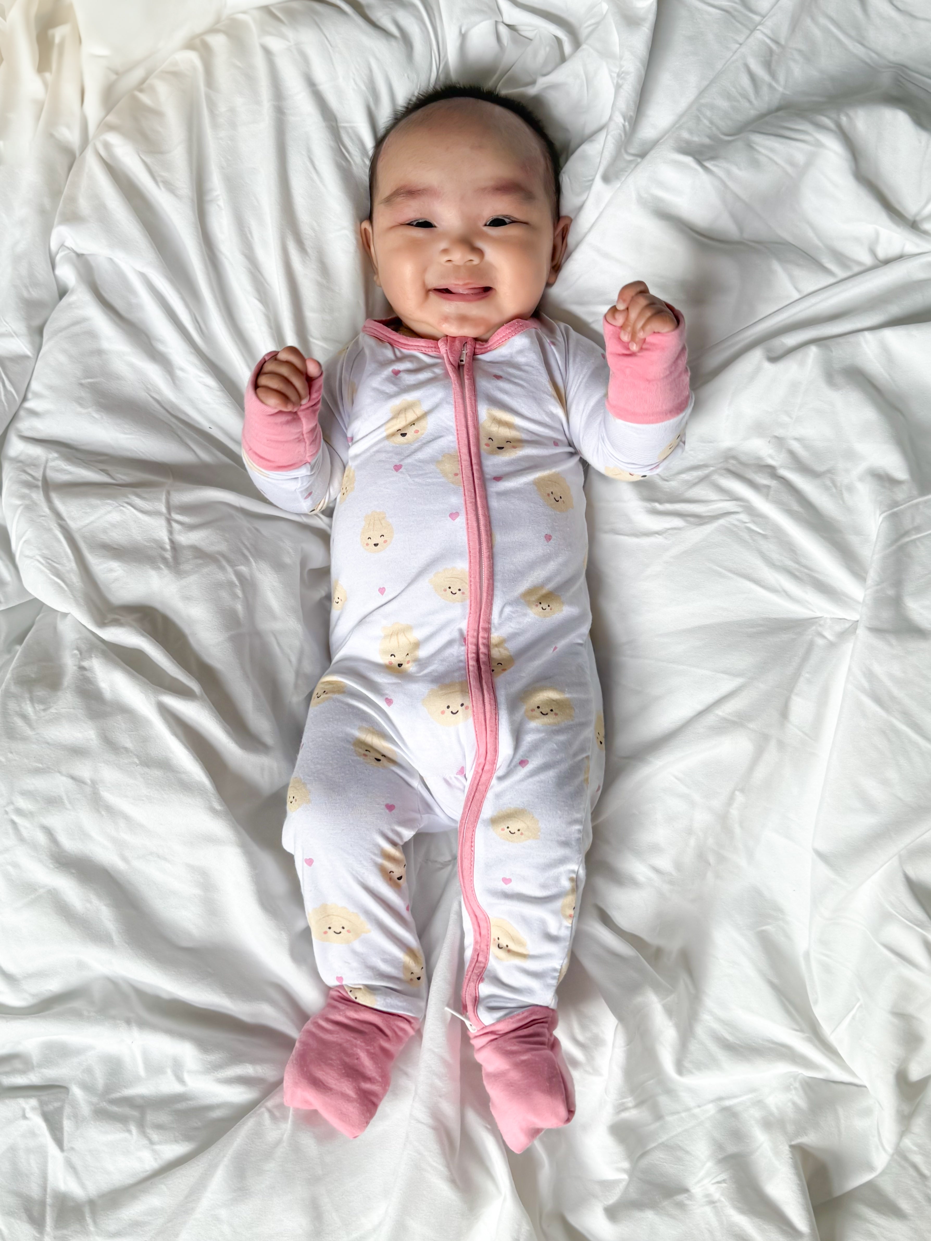 Cozy Dumpling Bamboo Two-Way Zippy Pajama - Pink