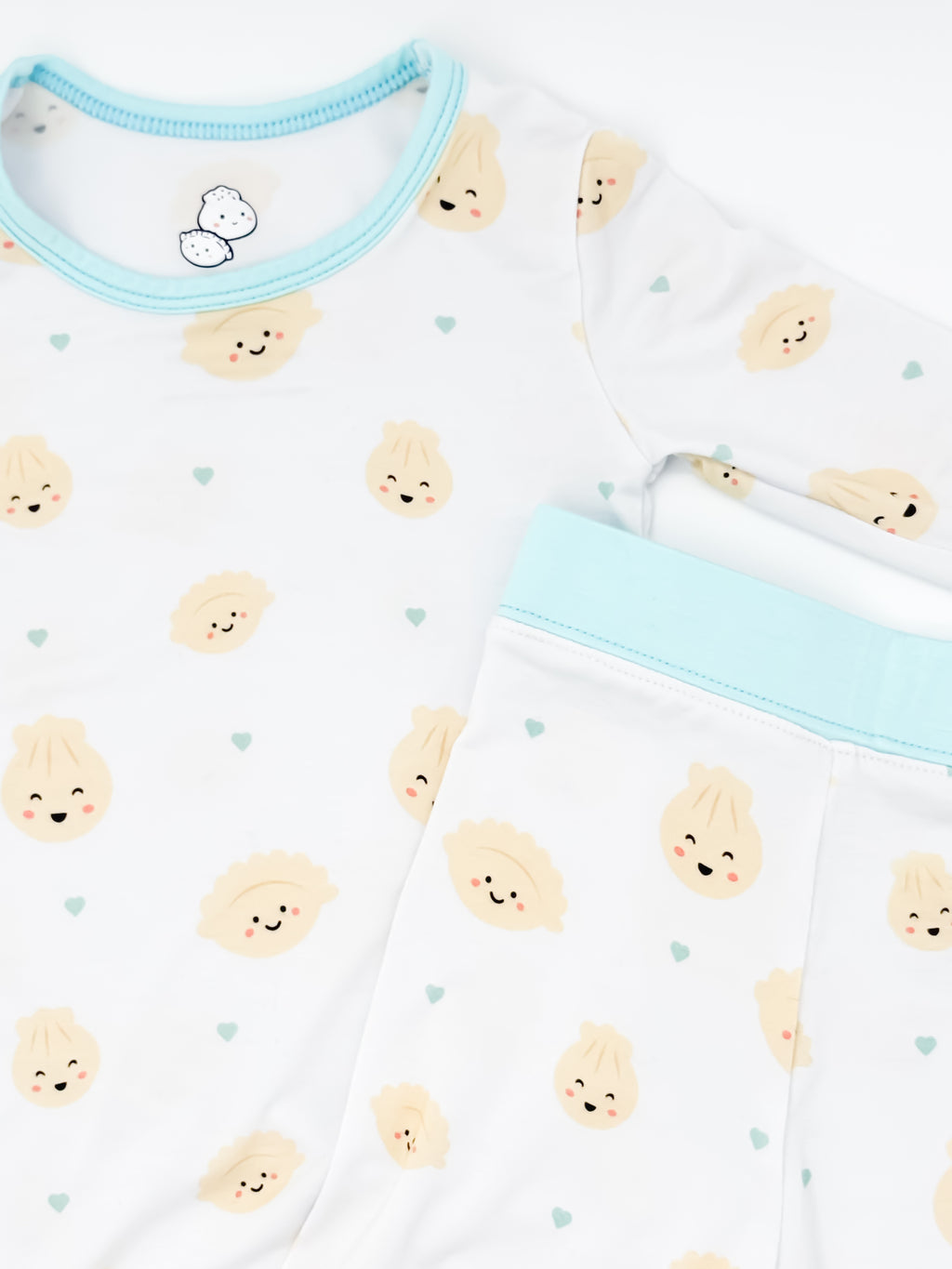 Cozy Dumpling Bamboo Two-Piece Sleep Set - Blue