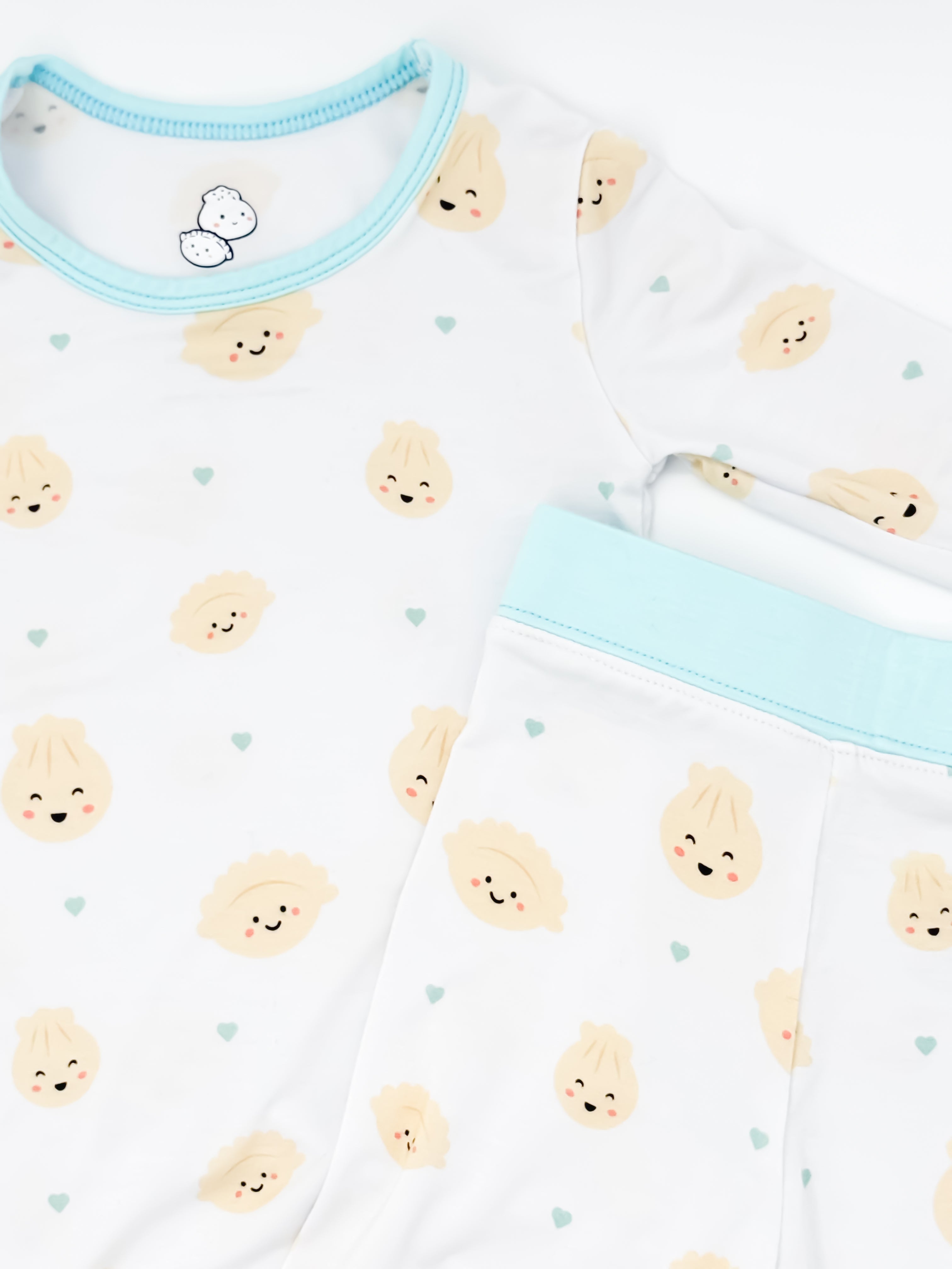 Cozy Dumpling Bamboo Two-Piece Sleep Set - Blue