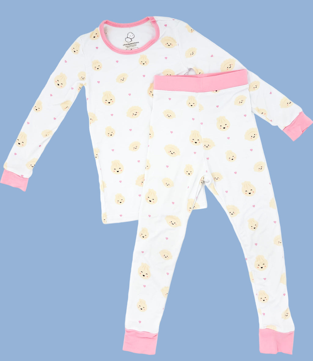 Cozy Dumpling Bamboo Two-Piece Sleep Set - Pink