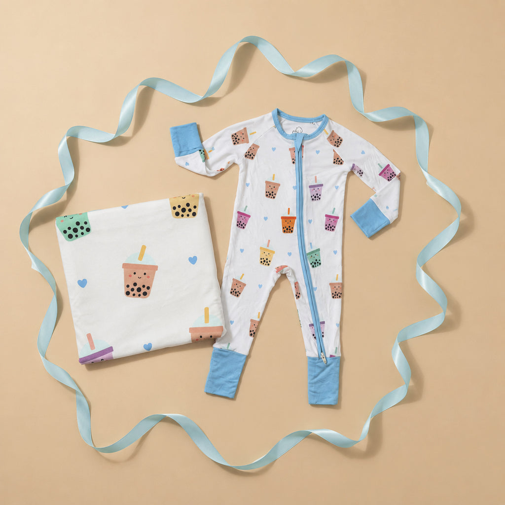 PRE-ORDER ONLY: Sweet Boba Dream Bedtime Bundle - 2-Way Zippy Pajama