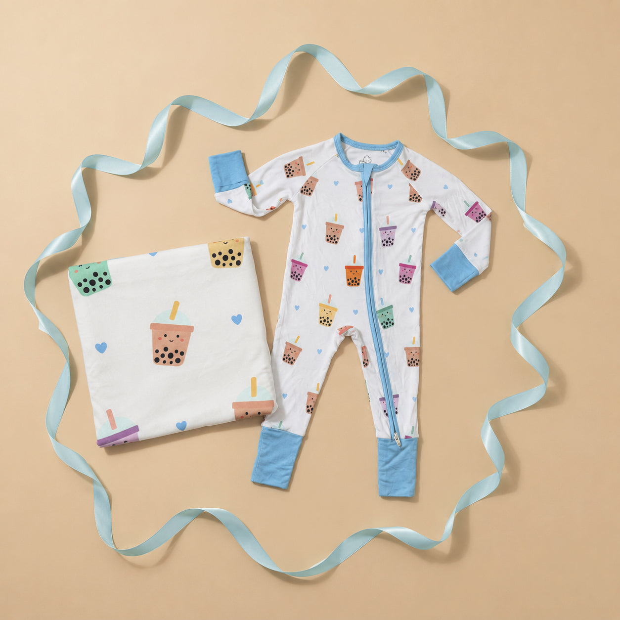 PRE-ORDER ONLY: Sweet Boba Dream Bedtime Bundle - 2-Way Zippy Pajama