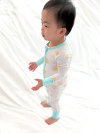 Cozy Dumpling Bamboo Two-Way Zippy Pajama - Blue